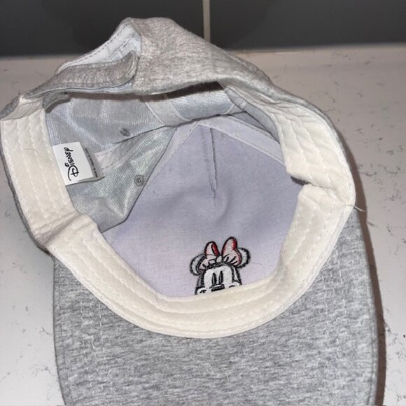 Disney Hat Cap Strap Back Gray Minnie Mouse Theme Park Magic Kindgom Ladies - Picture 2 of 5